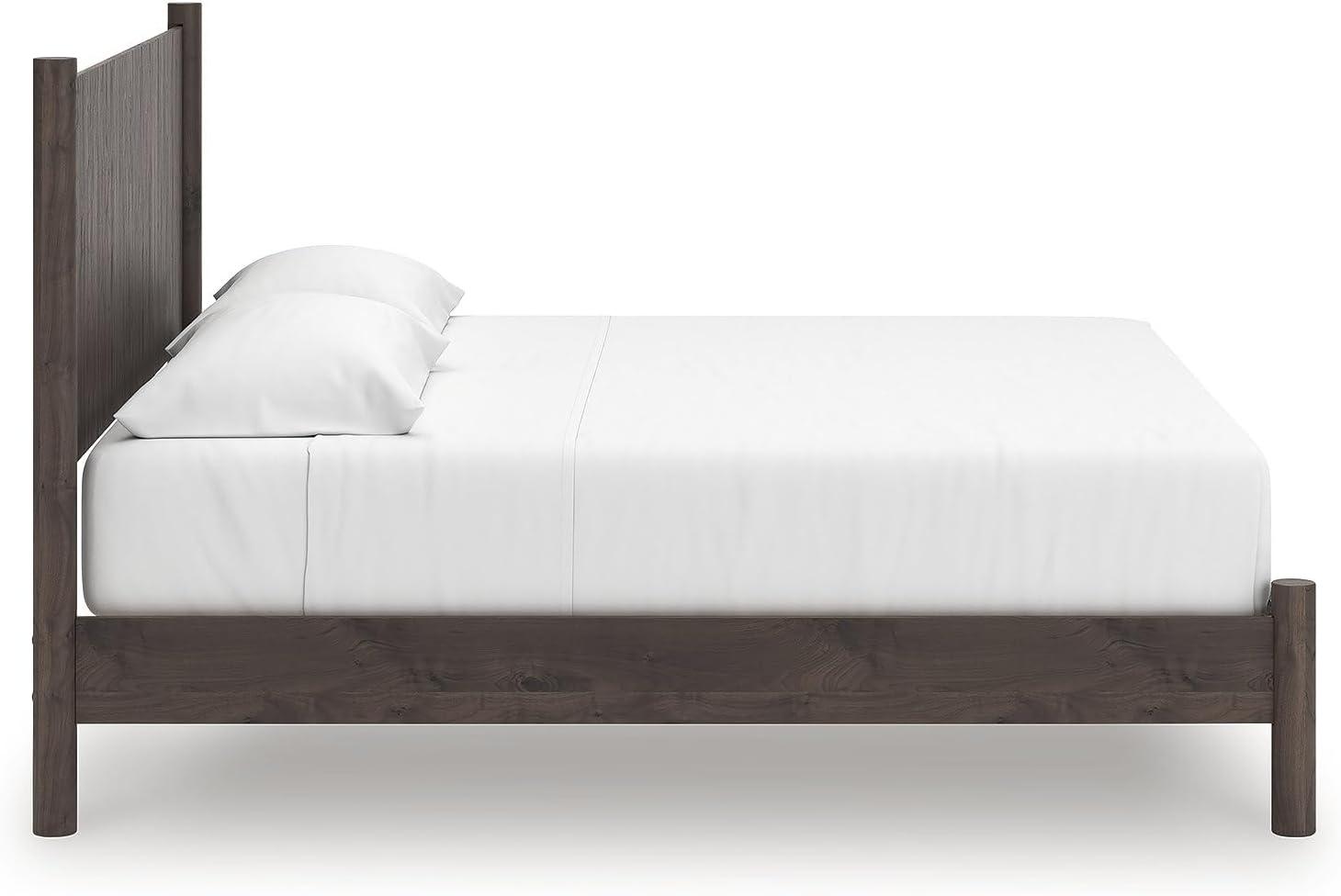 imageSignature Design by Ashley Cadmori Retro Panel Bed Foundation or Box Spring Needed King Dark BrownDark Brown
