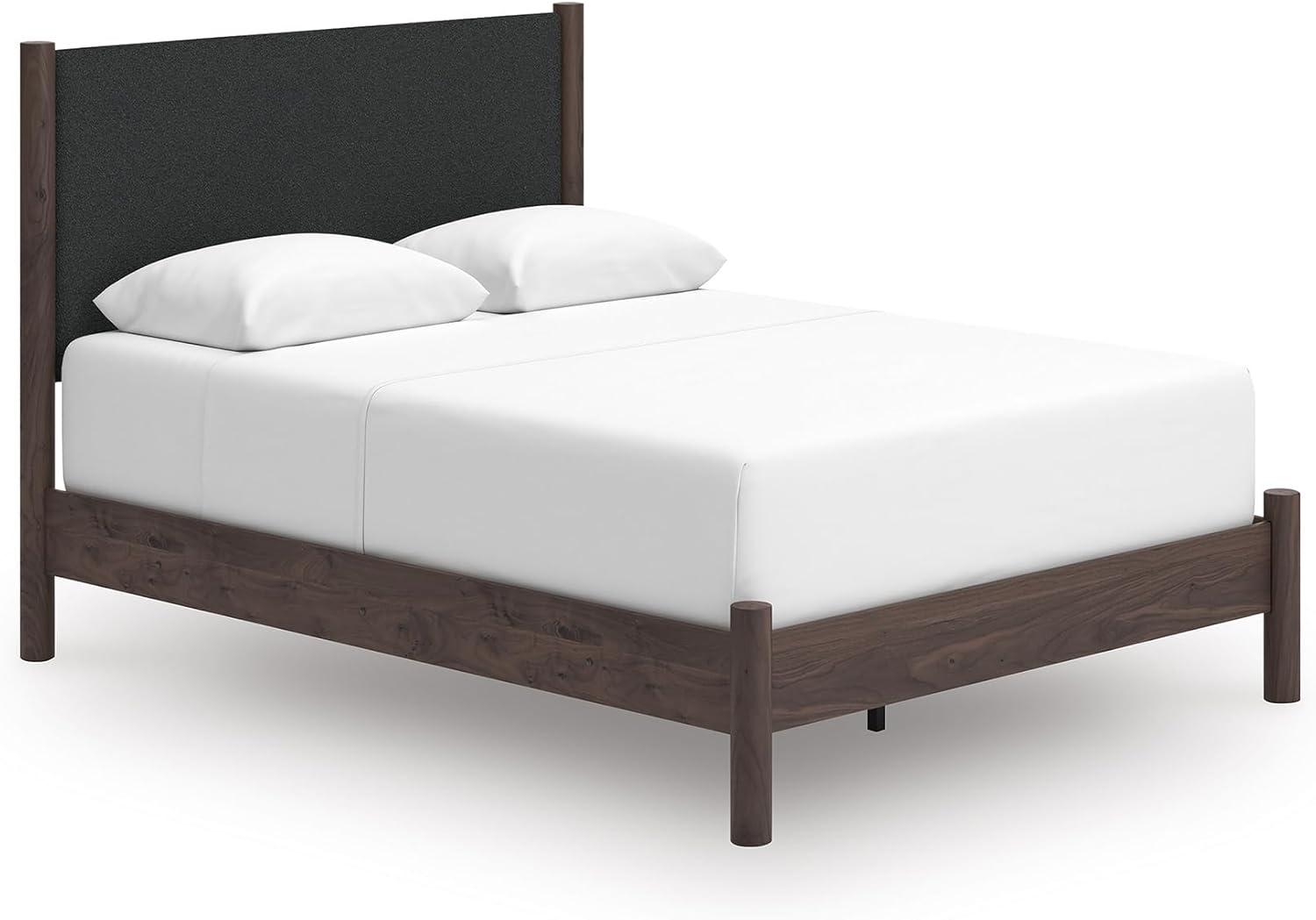 imageSignature Design by Ashley Cadmori Retro Panel Bed Foundation or Box Spring Needed King Dark BrownDark Brown