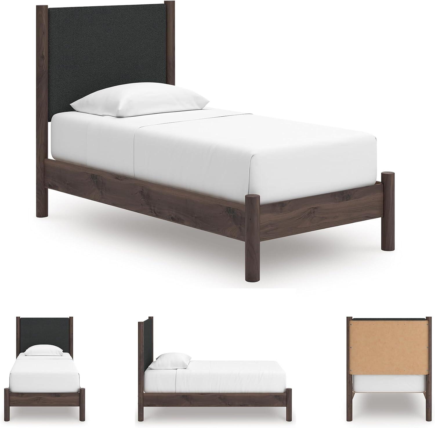 imageSignature Design by Ashley Cadmori Retro Panel Bed Foundation or Box Spring Needed King Dark BrownDark Brown