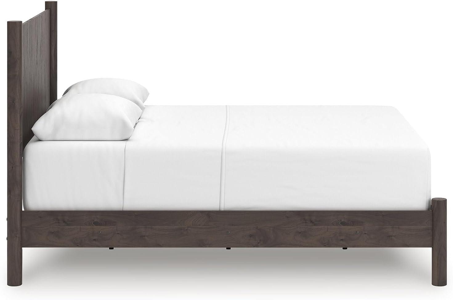 imageSignature Design by Ashley Cadmori Retro Panel Bed Foundation or Box Spring Needed King Dark BrownDark Brown
