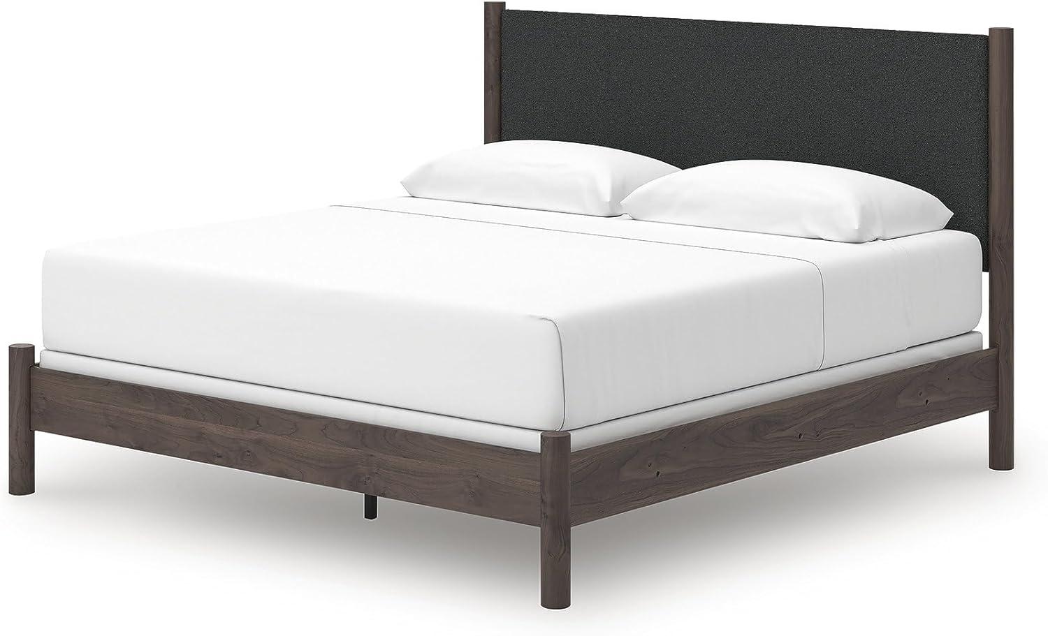 imageSignature Design by Ashley Cadmori Retro Panel Bed Foundation or Box Spring Needed King Dark BrownDark Brown