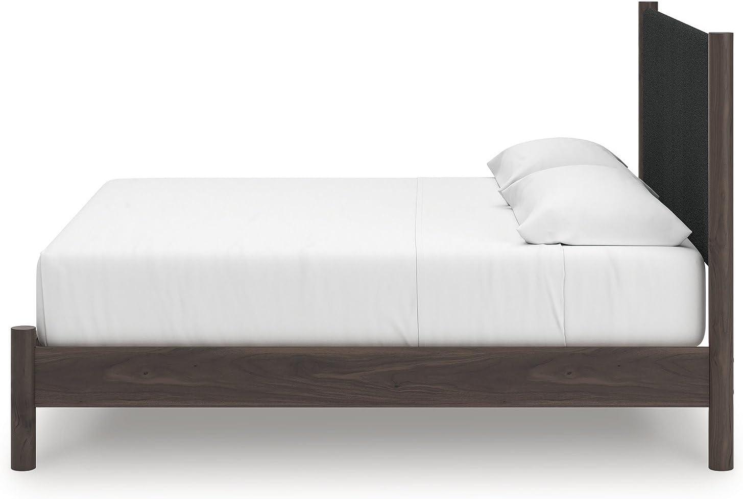 imageSignature Design by Ashley Cadmori Retro Panel Bed Foundation or Box Spring Needed King Dark BrownDark Brown