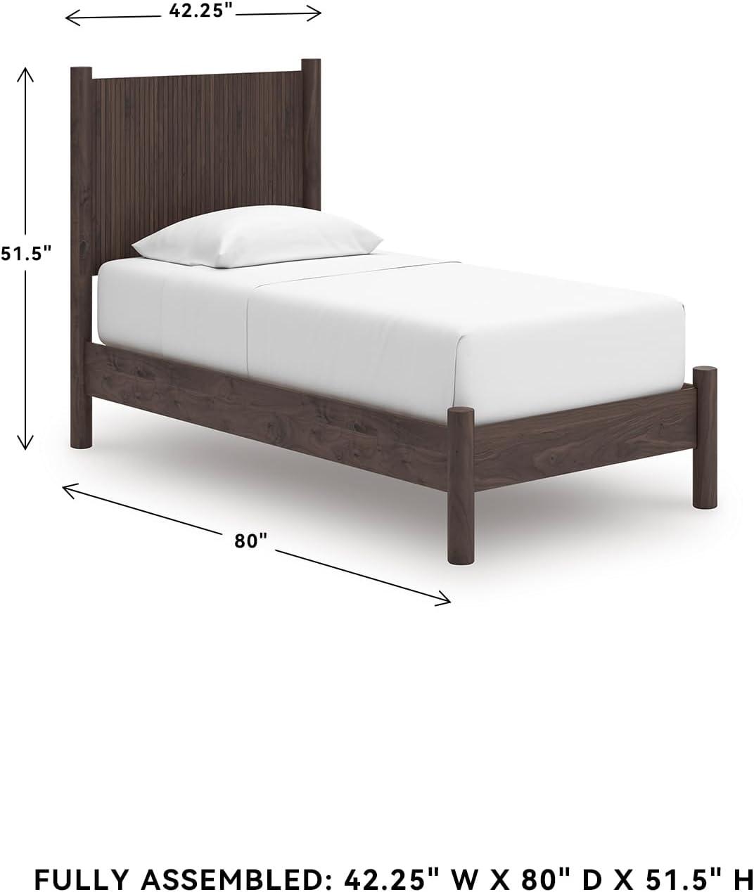 imageSignature Design by Ashley Cadmori Retro Panel Bed Foundation or Box Spring Needed King Dark BrownDark Brown