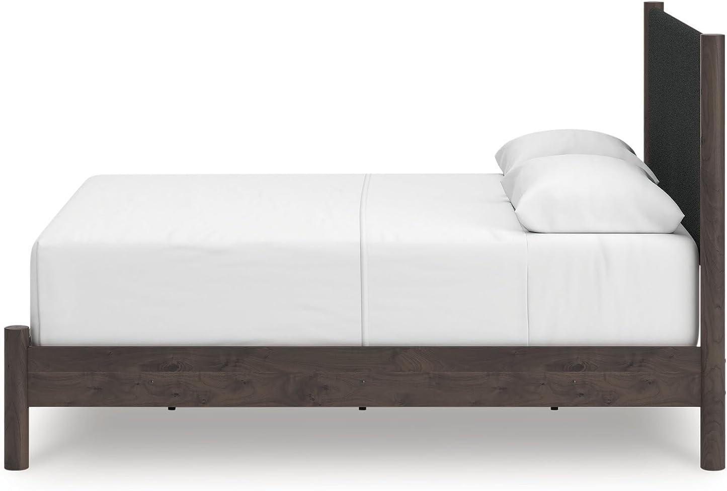 imageSignature Design by Ashley Cadmori Retro Panel Bed Foundation or Box Spring Needed King Dark BrownDark Brown