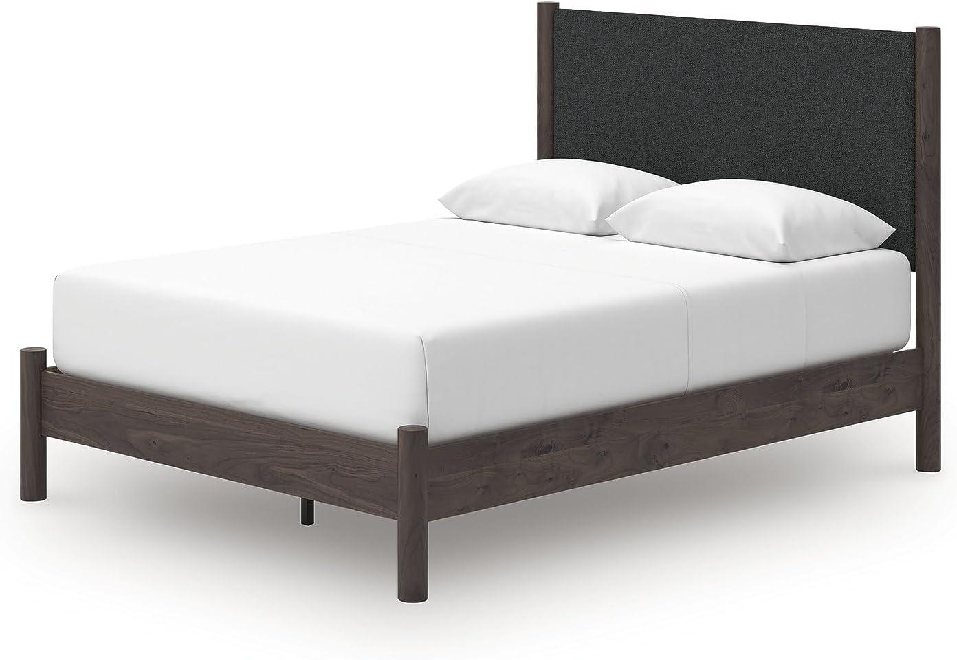 imageSignature Design by Ashley Cadmori Retro Panel Bed Foundation or Box Spring Needed King Dark BrownDark Brown