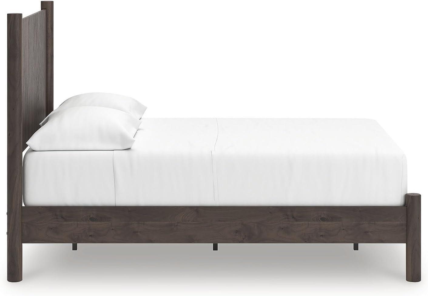 imageSignature Design by Ashley Cadmori Retro Panel Bed Foundation or Box Spring Needed King Dark BrownDark Brown