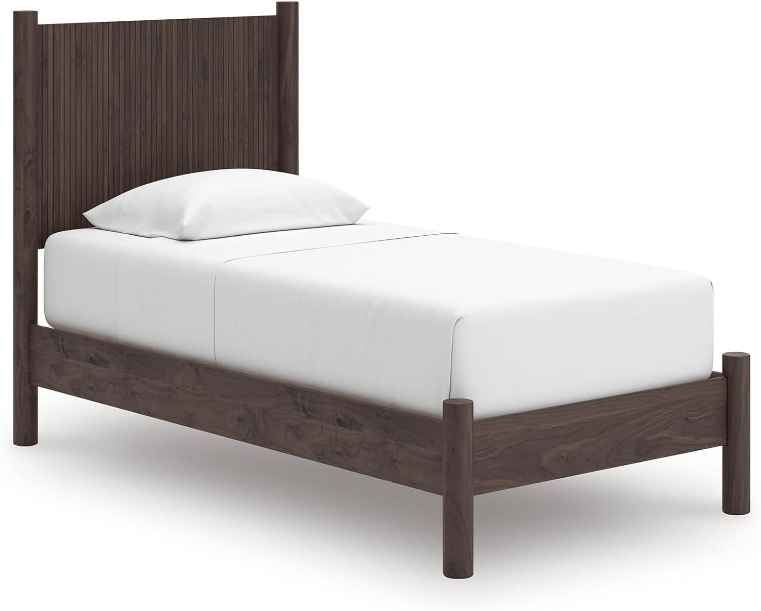 imageSignature Design by Ashley Cadmori Retro Panel Bed Foundation or Box Spring Needed King Dark BrownDark Brown