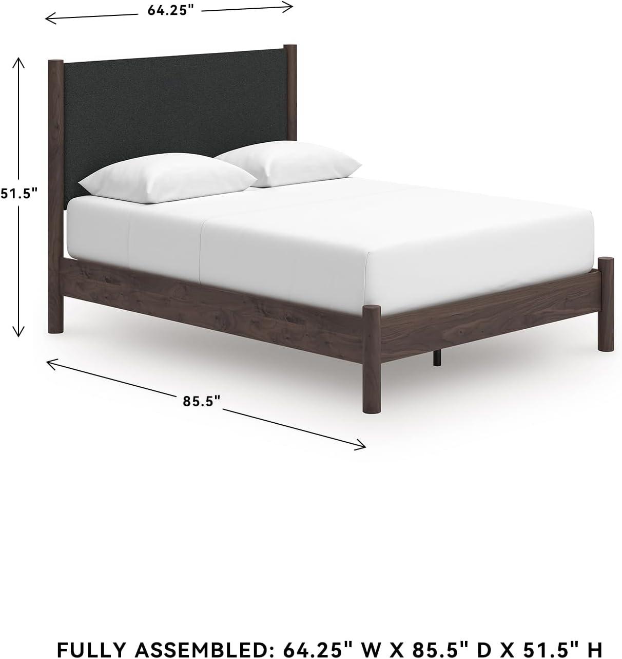 imageSignature Design by Ashley Cadmori Retro Panel Bed Foundation or Box Spring Needed King Dark BrownDark Brown