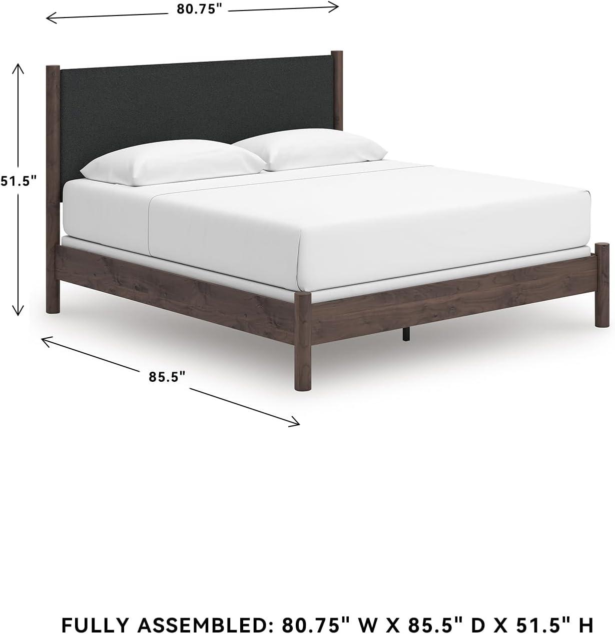 imageSignature Design by Ashley Cadmori Retro Panel Bed Foundation or Box Spring Needed King Dark BrownDark Brown