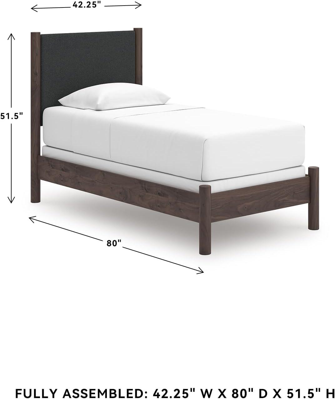 imageSignature Design by Ashley Cadmori Retro Panel Bed Foundation or Box Spring Needed King Dark BrownDark Brown