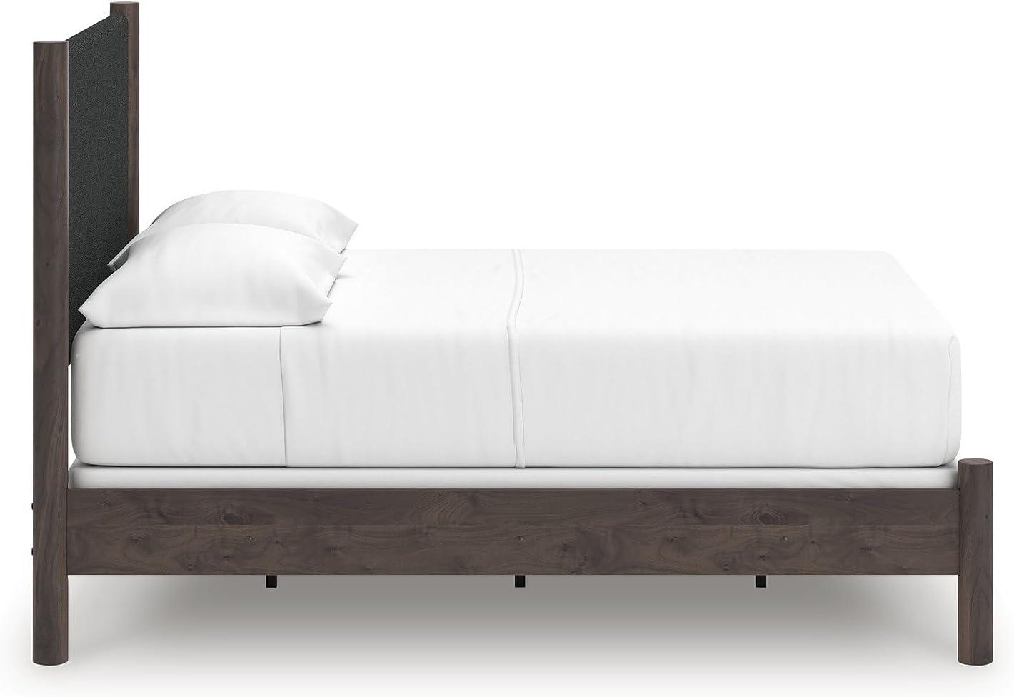 imageSignature Design by Ashley Cadmori Retro Panel Bed Foundation or Box Spring Needed King Dark BrownDark Brown