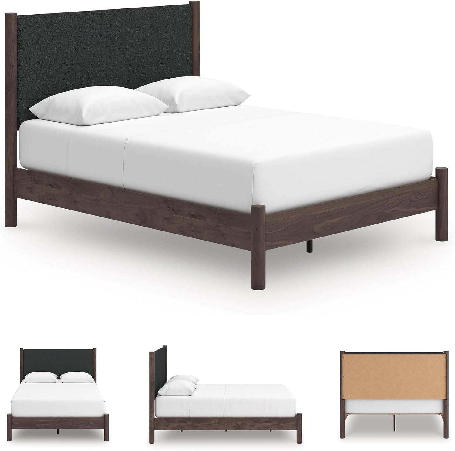 imageSignature Design by Ashley Cadmori Retro Panel Bed Foundation or Box Spring Needed King Dark BrownDark Brown