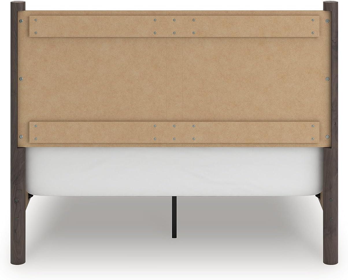 imageSignature Design by Ashley Cadmori Retro Panel Bed Foundation or Box Spring Needed King Dark BrownDark Brown