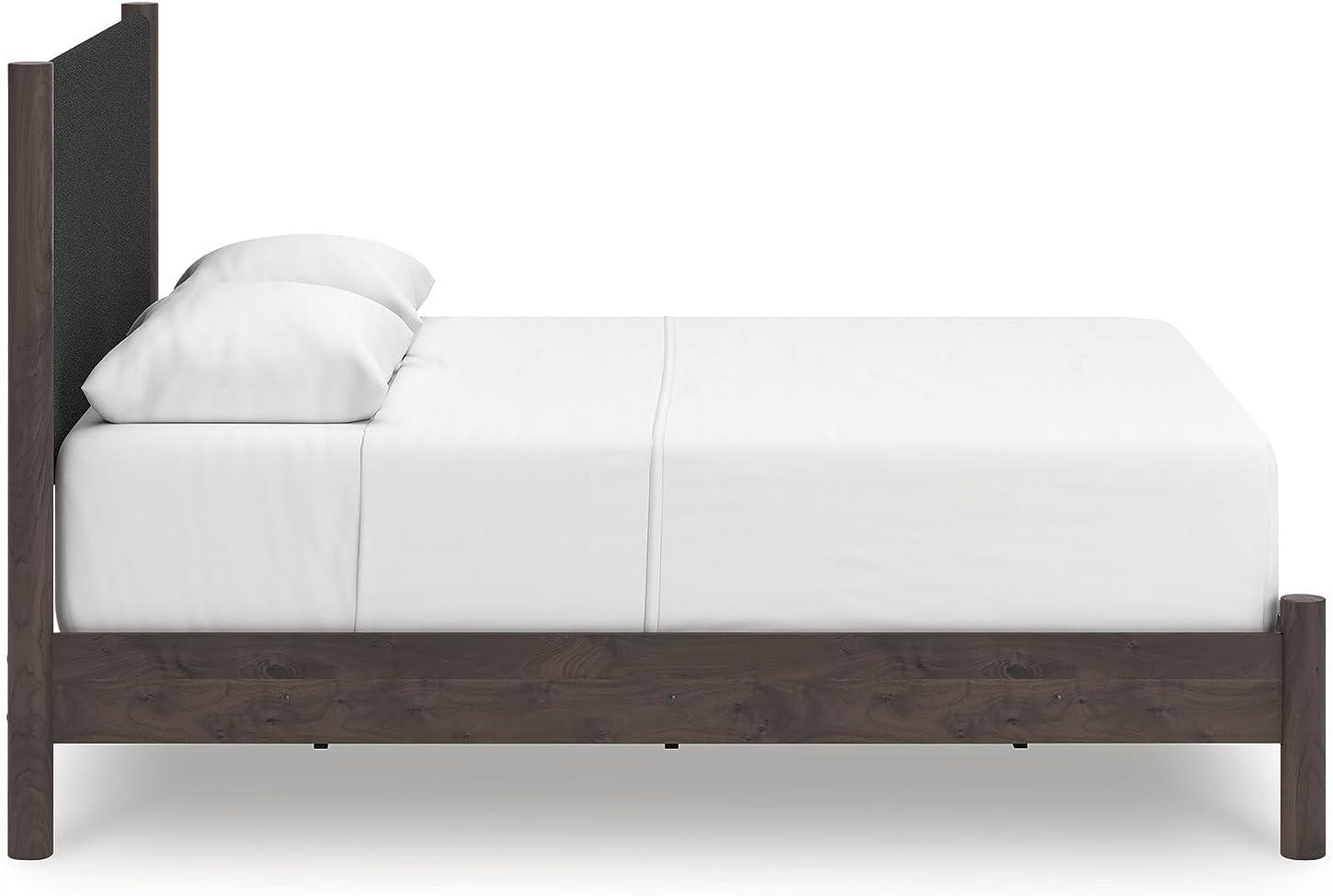 imageSignature Design by Ashley Cadmori Retro Panel Bed Foundation or Box Spring Needed King Dark BrownDark Brown