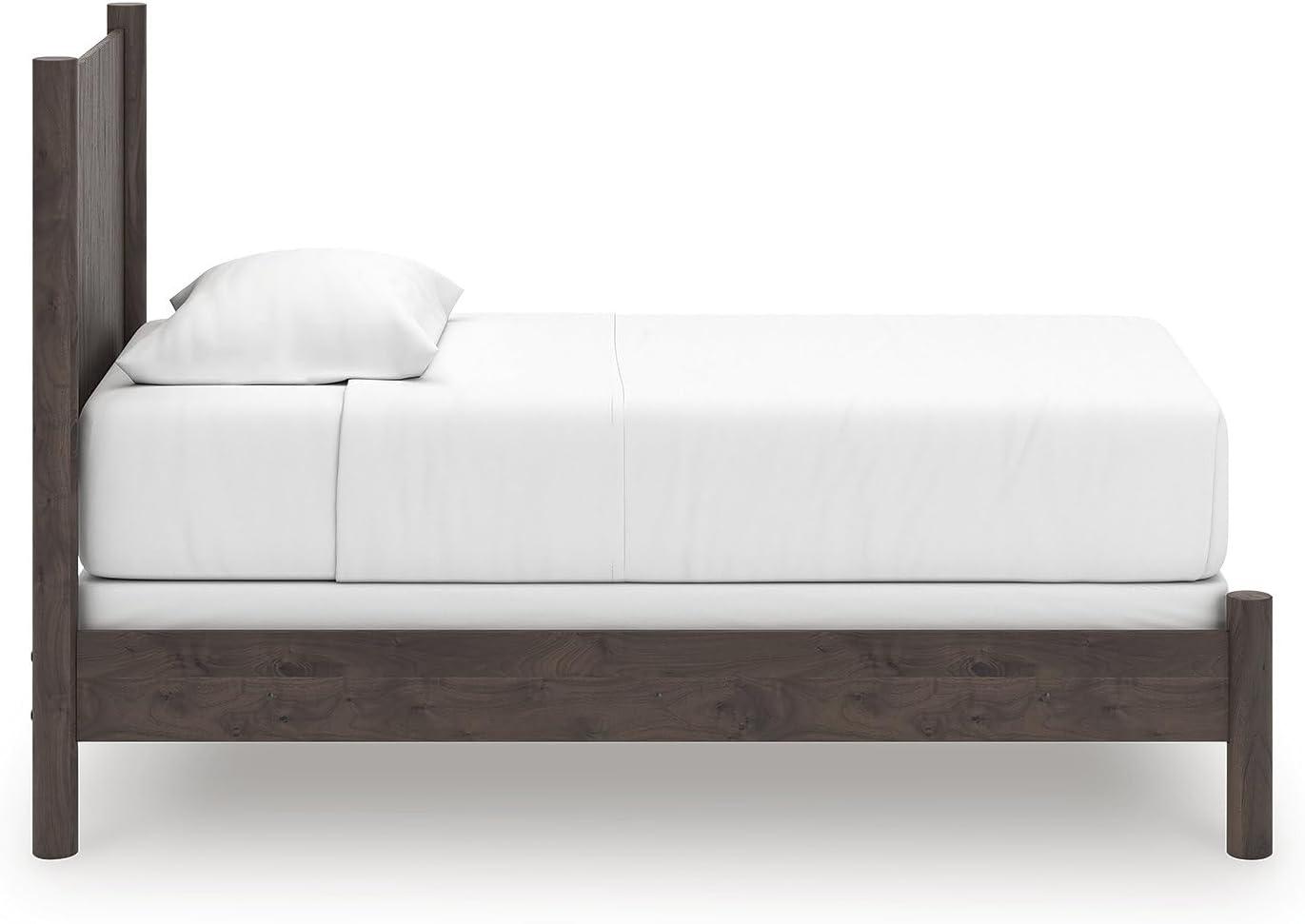 imageSignature Design by Ashley Cadmori Retro Panel Bed Foundation or Box Spring Needed King Dark BrownDark Brown