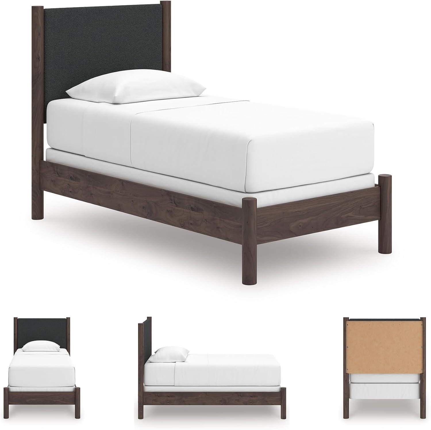imageSignature Design by Ashley Cadmori Retro Panel Bed Foundation or Box Spring Needed King Dark BrownDark Brown