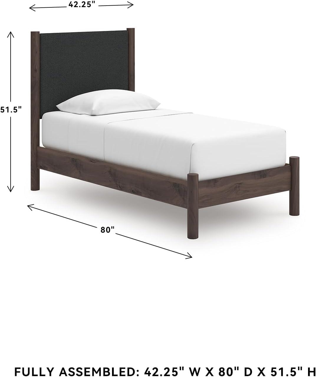 imageSignature Design by Ashley Cadmori Retro Panel Bed Foundation or Box Spring Needed King Dark BrownDark Brown
