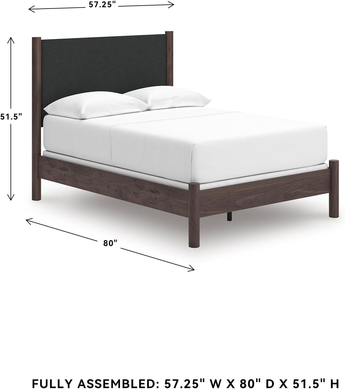 imageSignature Design by Ashley Cadmori Retro Panel Bed Foundation or Box Spring Needed King Dark BrownDark Brown