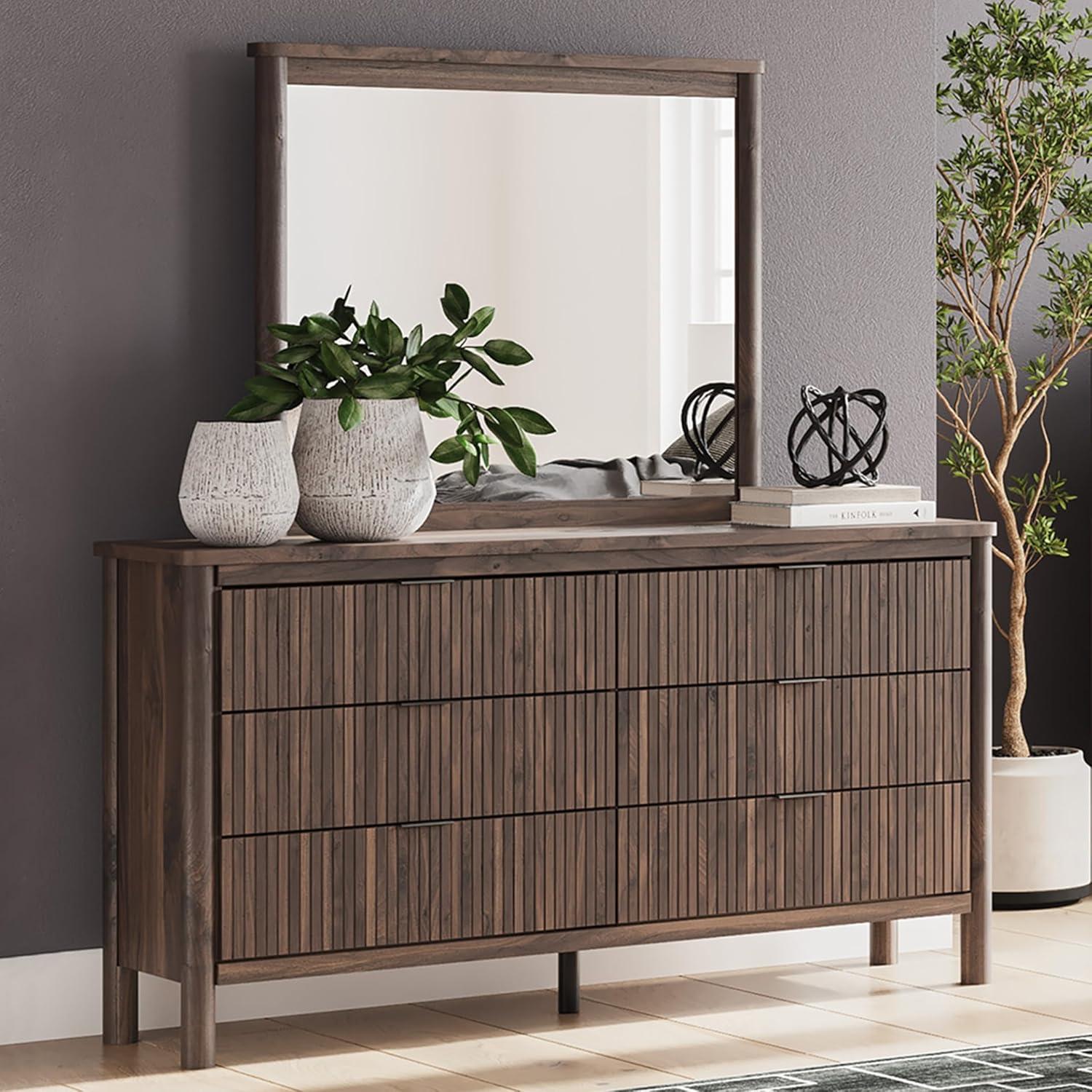 imageSignature Design by Ashley Cadmori Retro Panel Bed Foundation or Box Spring Needed King Dark BrownDark Brown