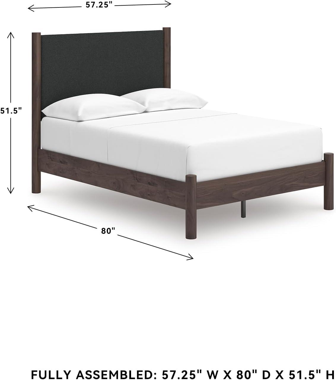 imageSignature Design by Ashley Cadmori Retro Panel Bed Foundation or Box Spring Needed King Dark BrownDark Brown