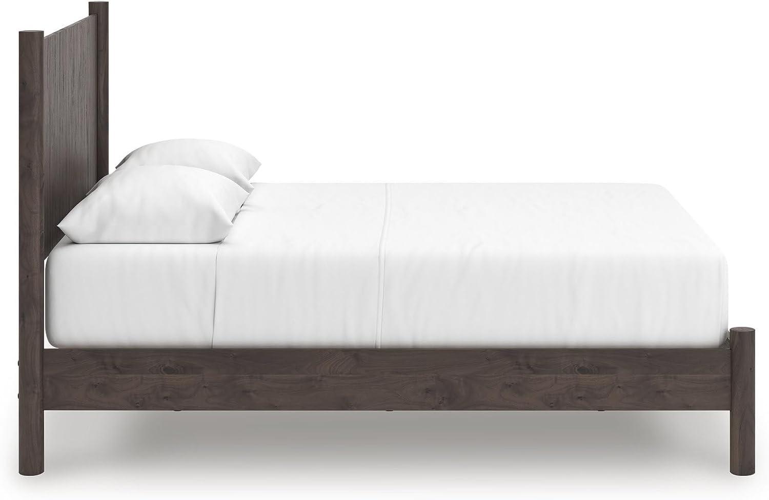 imageSignature Design by Ashley Cadmori Retro Panel Bed Foundation or Box Spring Needed King Dark BrownDark Brown