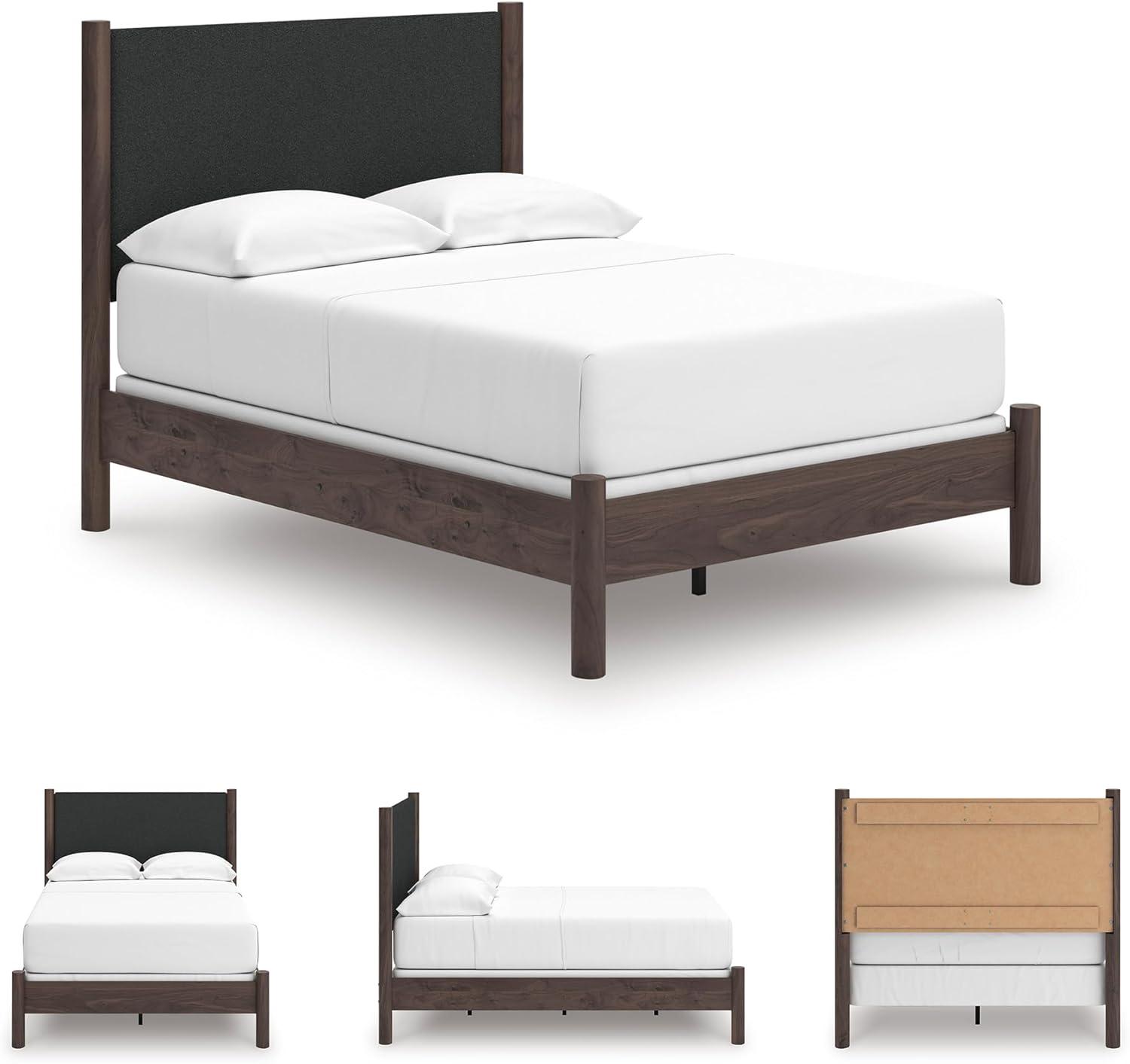 imageSignature Design by Ashley Cadmori Retro Panel Bed Foundation or Box Spring Needed King Dark BrownDark Brown