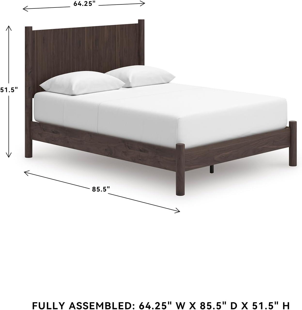 imageSignature Design by Ashley Cadmori Retro Panel Bed Foundation or Box Spring Needed King Dark BrownDark Brown