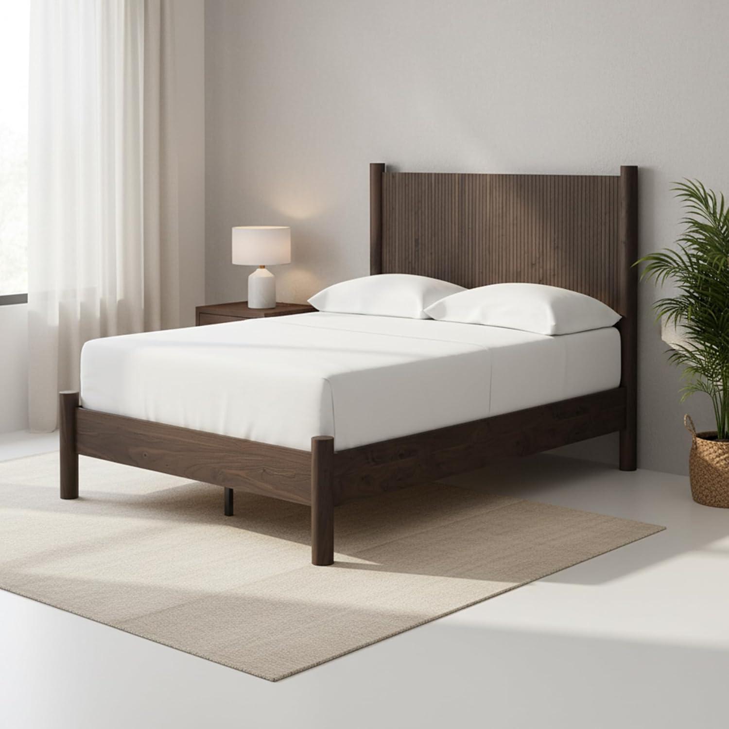 imageSignature Design by Ashley Cadmori Retro Panel Bed Foundation or Box Spring Needed King Dark BrownDark Brown