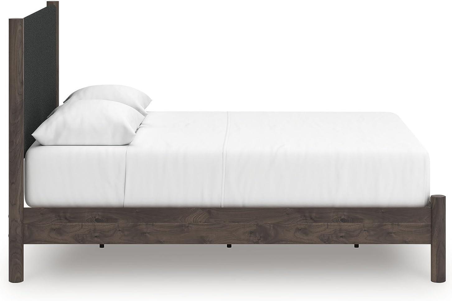 imageSignature Design by Ashley Cadmori Retro Panel Bed Foundation or Box Spring Needed King Dark BrownDark Brown