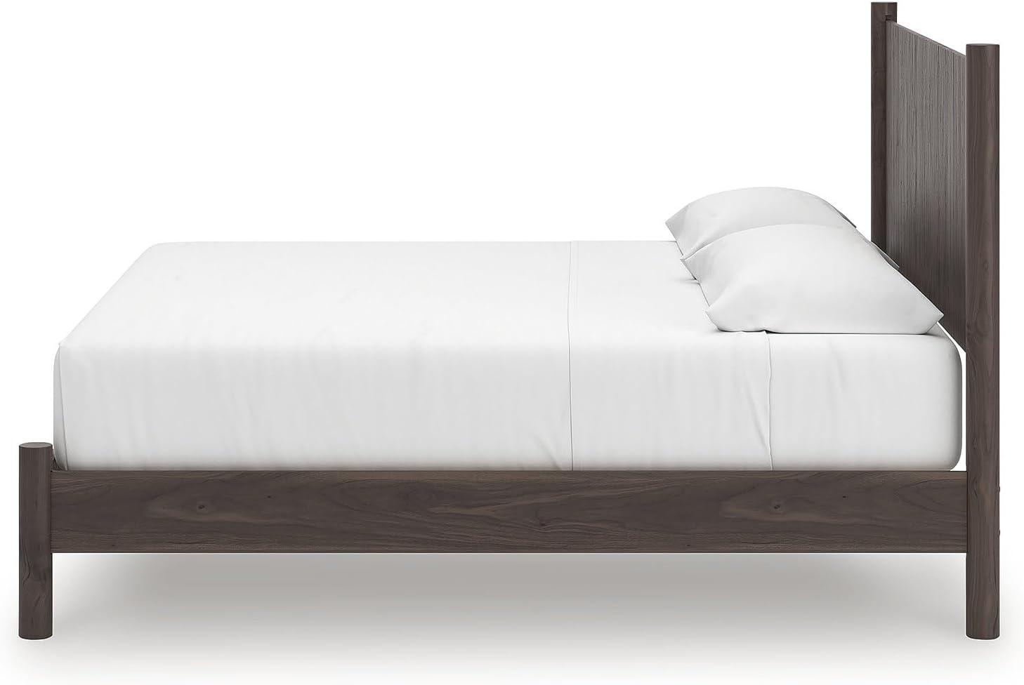 imageSignature Design by Ashley Cadmori Retro Panel Bed Foundation or Box Spring Needed King Dark BrownDark Brown