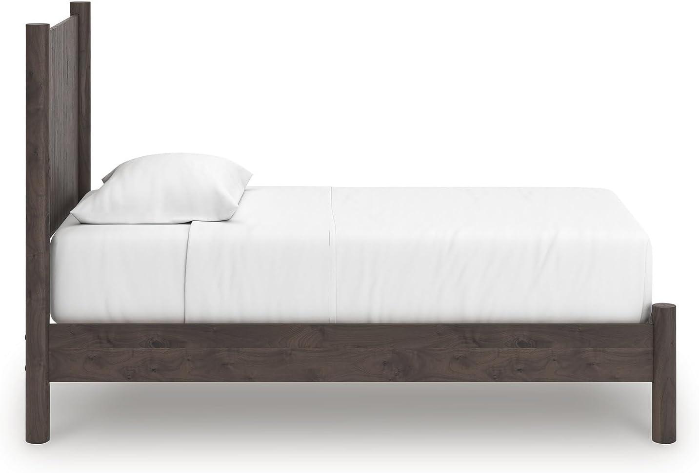imageSignature Design by Ashley Cadmori Retro Panel Bed Foundation or Box Spring Needed King Dark BrownDark Brown