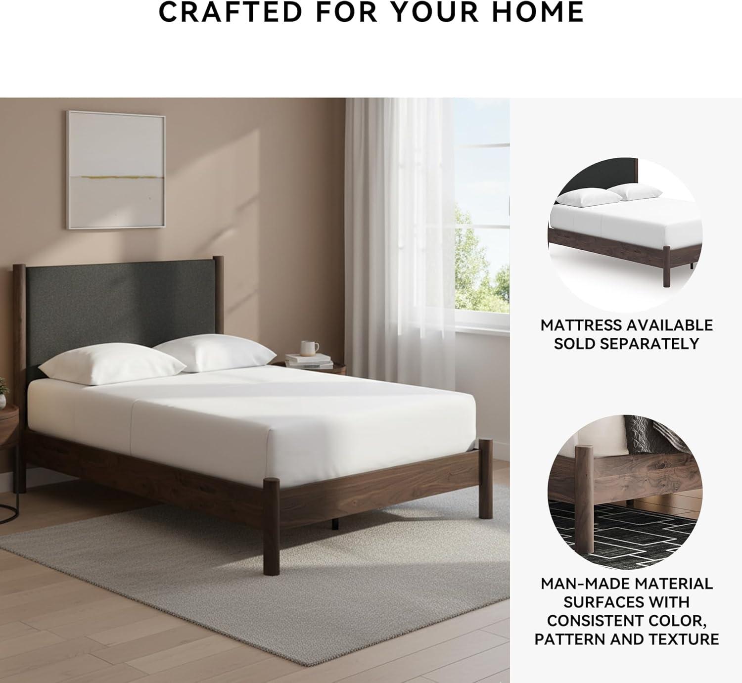 imageSignature Design by Ashley Cadmori Retro Panel Bed Foundation or Box Spring Needed King Dark BrownDark Brown