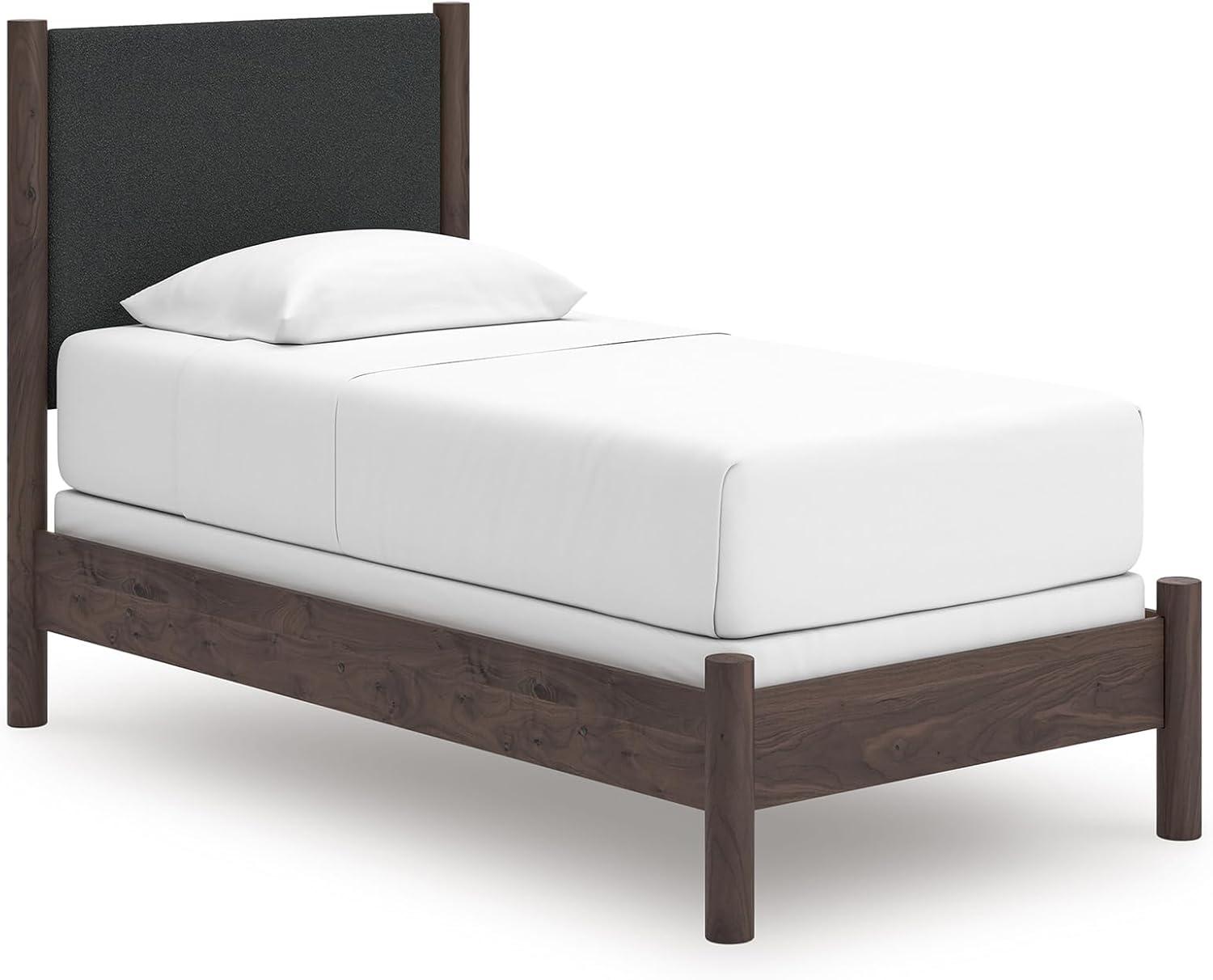 imageSignature Design by Ashley Cadmori Retro Panel Bed Foundation or Box Spring Needed King Dark BrownDark Brown