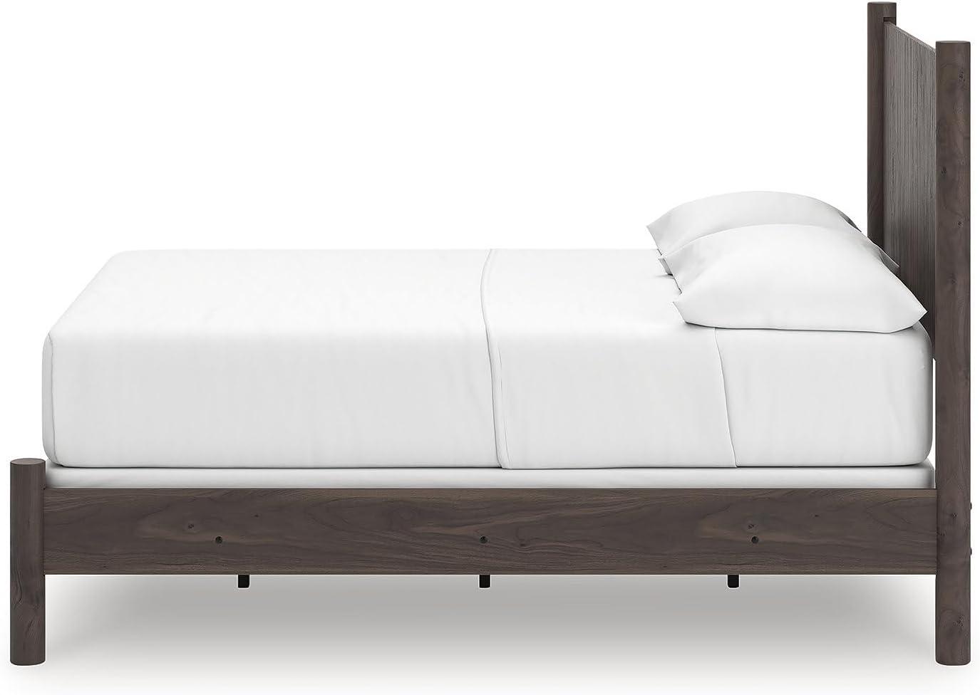 imageSignature Design by Ashley Cadmori Retro Panel Bed Foundation or Box Spring Needed King Dark BrownDark Brown