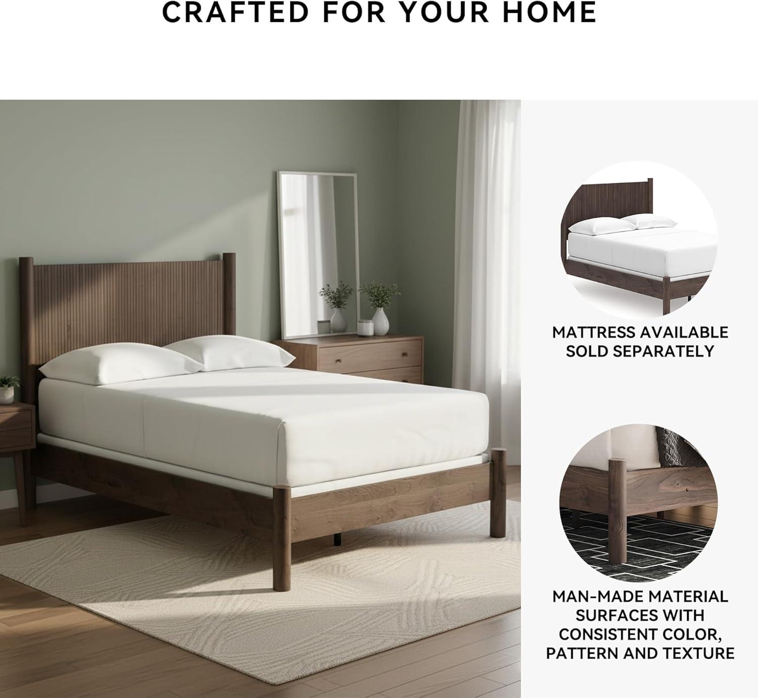 imageSignature Design by Ashley Cadmori Retro Panel Bed Foundation or Box Spring Needed King Dark BrownDark Brown