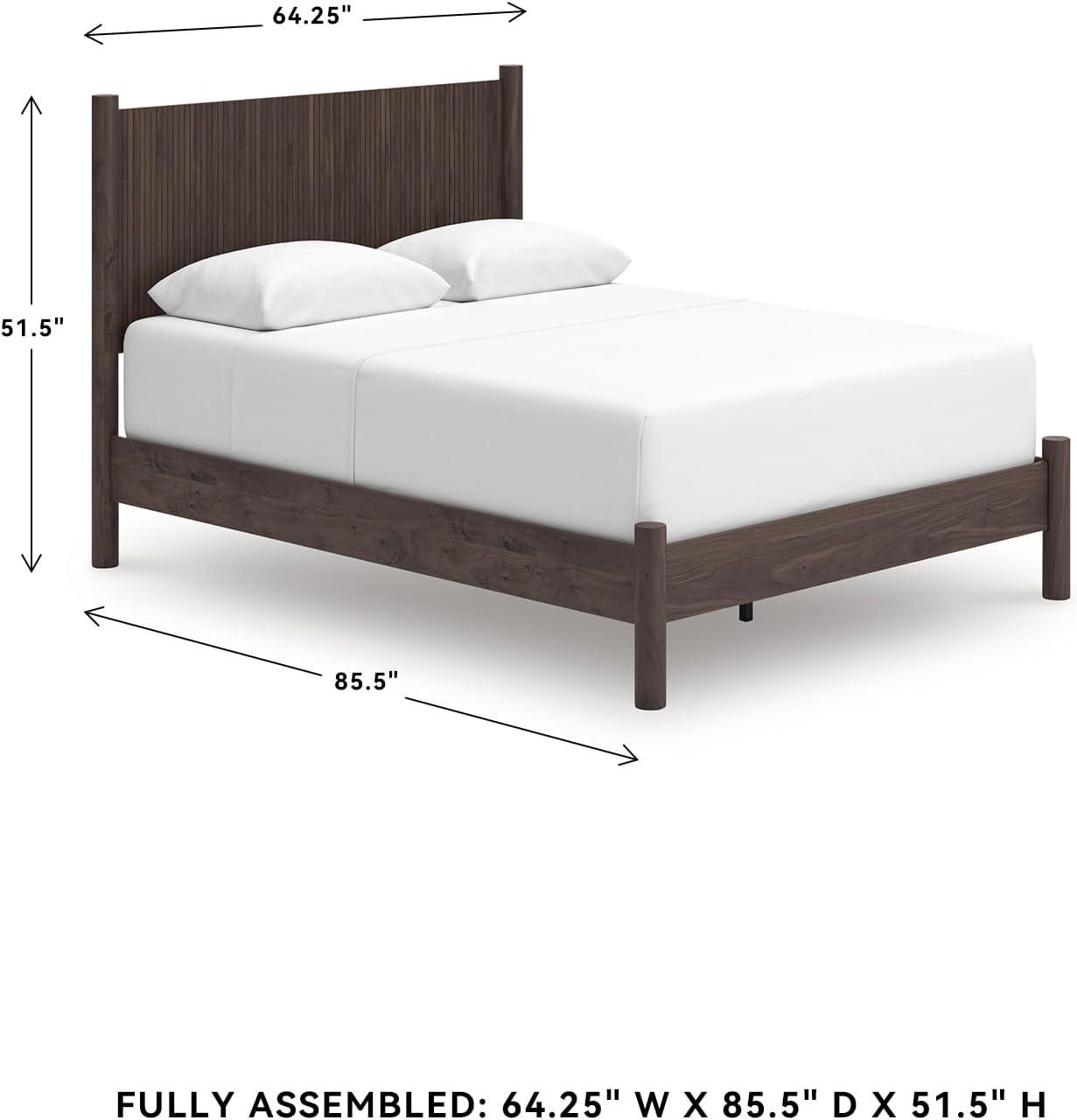 imageSignature Design by Ashley Cadmori Retro Panel Bed Foundation or Box Spring Needed King Dark BrownDark Brown