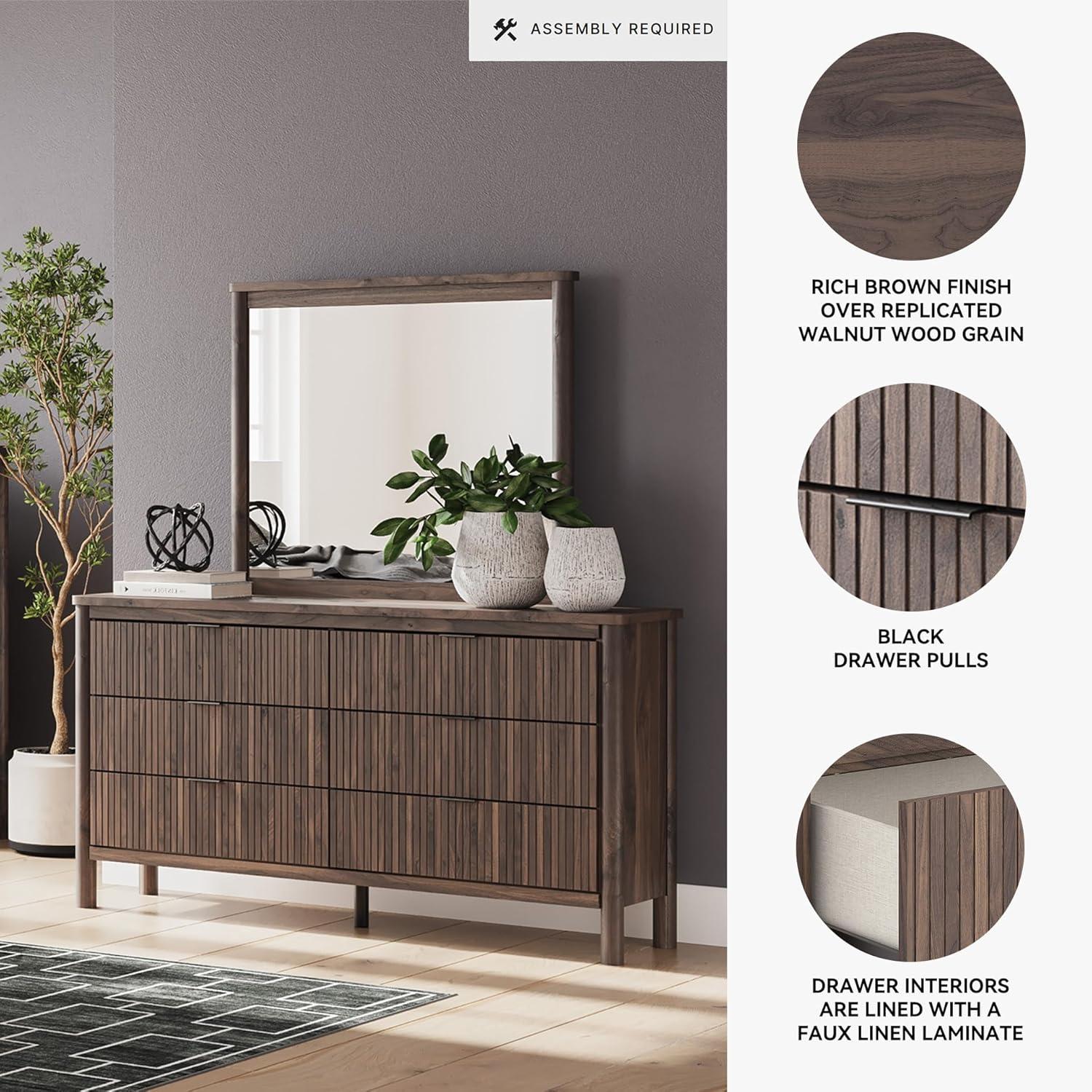 imageSignature Design by Ashley Cadmori Retro Panel Bed Foundation or Box Spring Needed King Dark BrownDark Brown