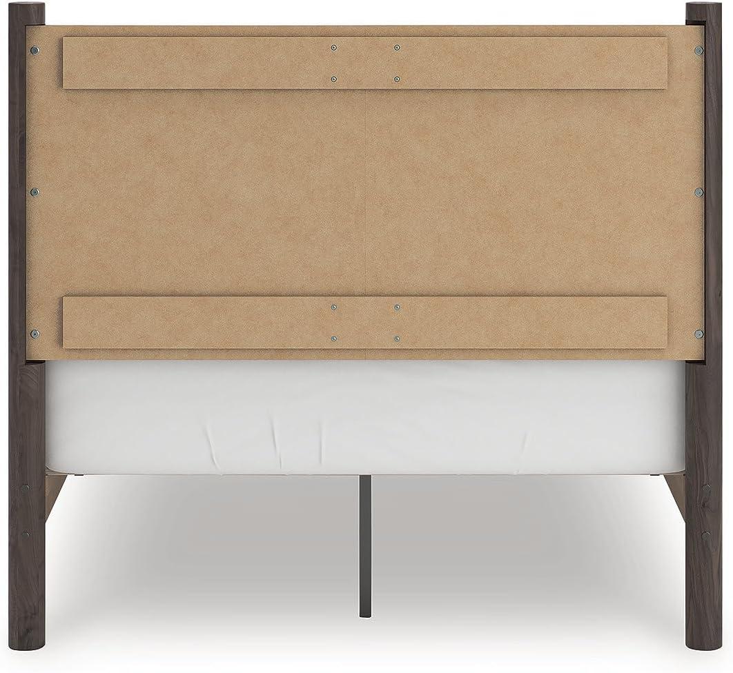 imageSignature Design by Ashley Cadmori Retro Panel Bed Foundation or Box Spring Needed King Dark BrownDark Brown