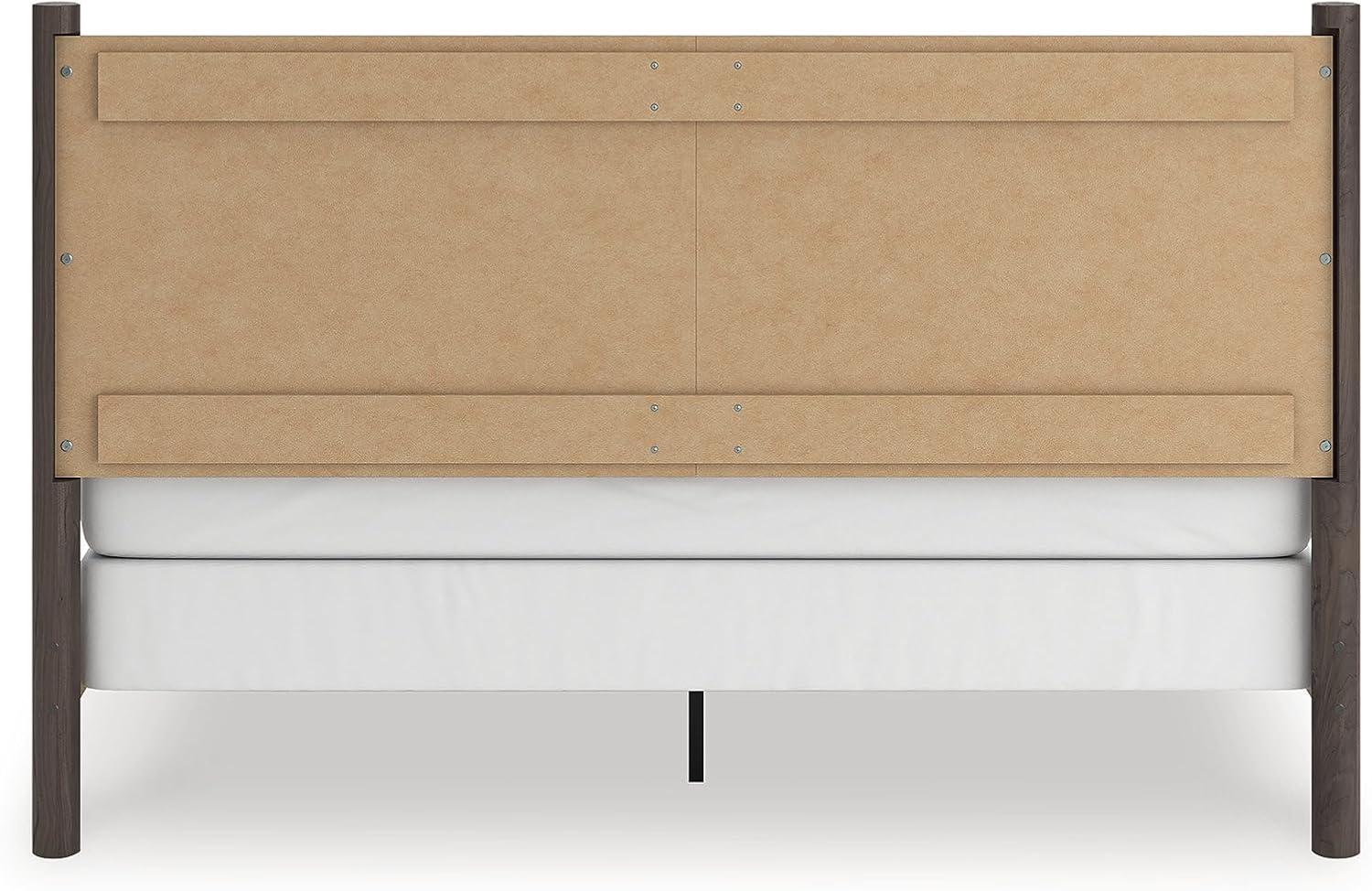 imageSignature Design by Ashley Cadmori Retro Panel Bed Foundation or Box Spring Needed King Dark BrownDark Brown