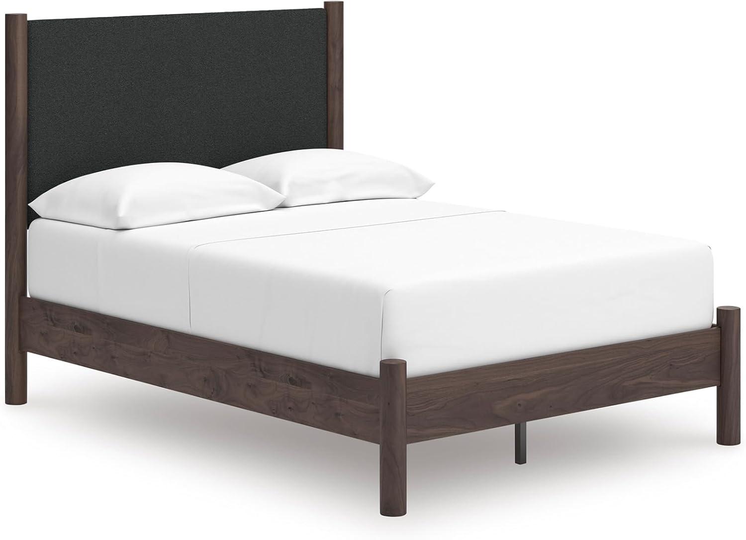 imageSignature Design by Ashley Cadmori Retro Panel Bed Foundation or Box Spring Needed King Dark BrownDark Brown