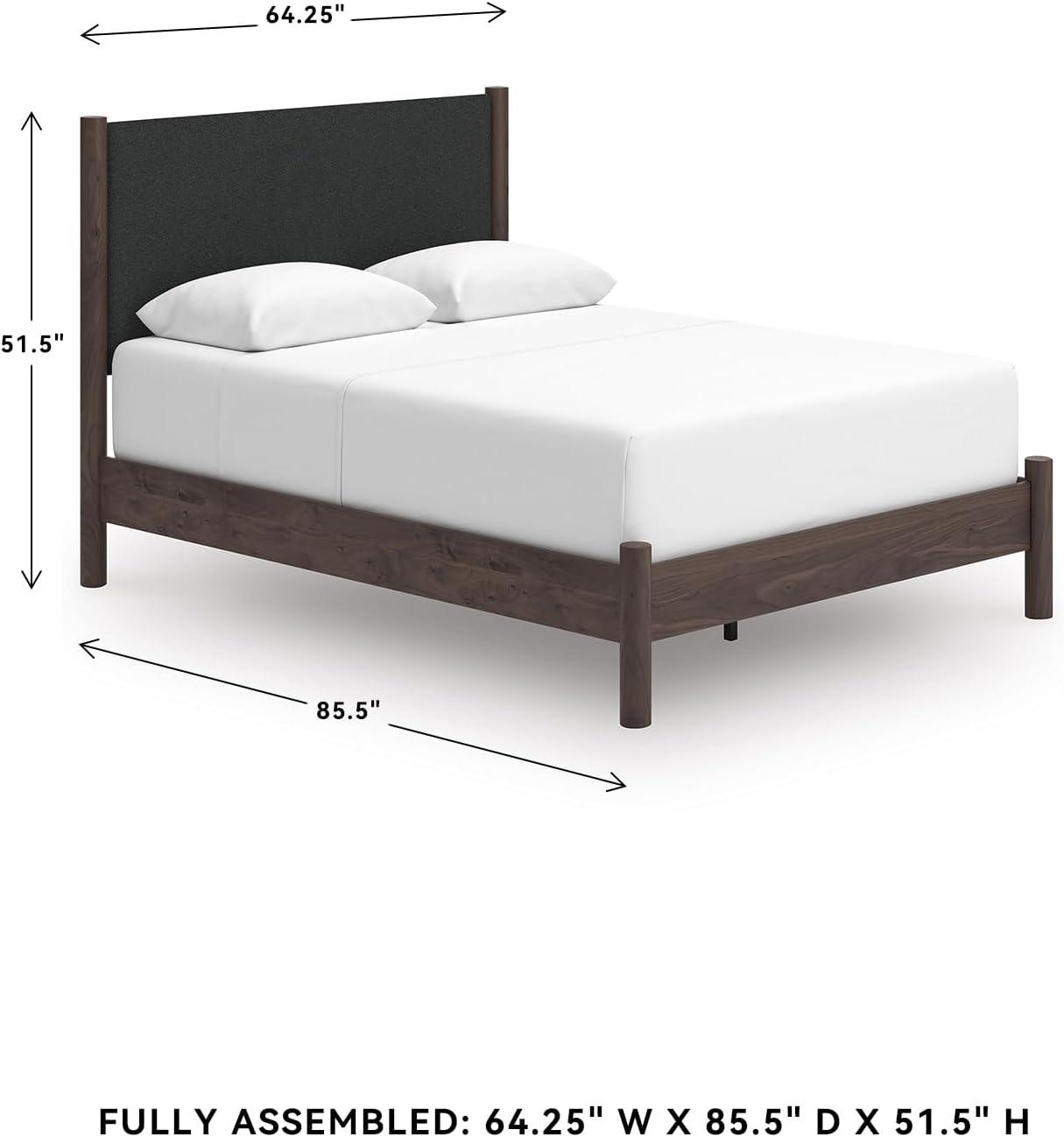 imageSignature Design by Ashley Cadmori Retro Panel Bed Foundation or Box Spring Needed King Dark BrownDark Brown