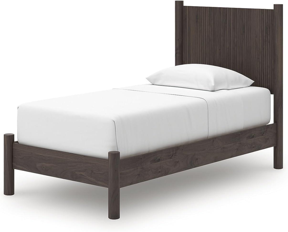 imageSignature Design by Ashley Cadmori Retro Panel Bed Foundation or Box Spring Needed King Dark BrownDark Brown
