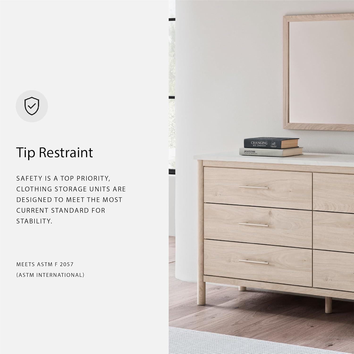 imageSignature Design by Ashley Cadmori Retro Panel Bed Foundation or Box Spring Needed King Dark BrownNatural Brown