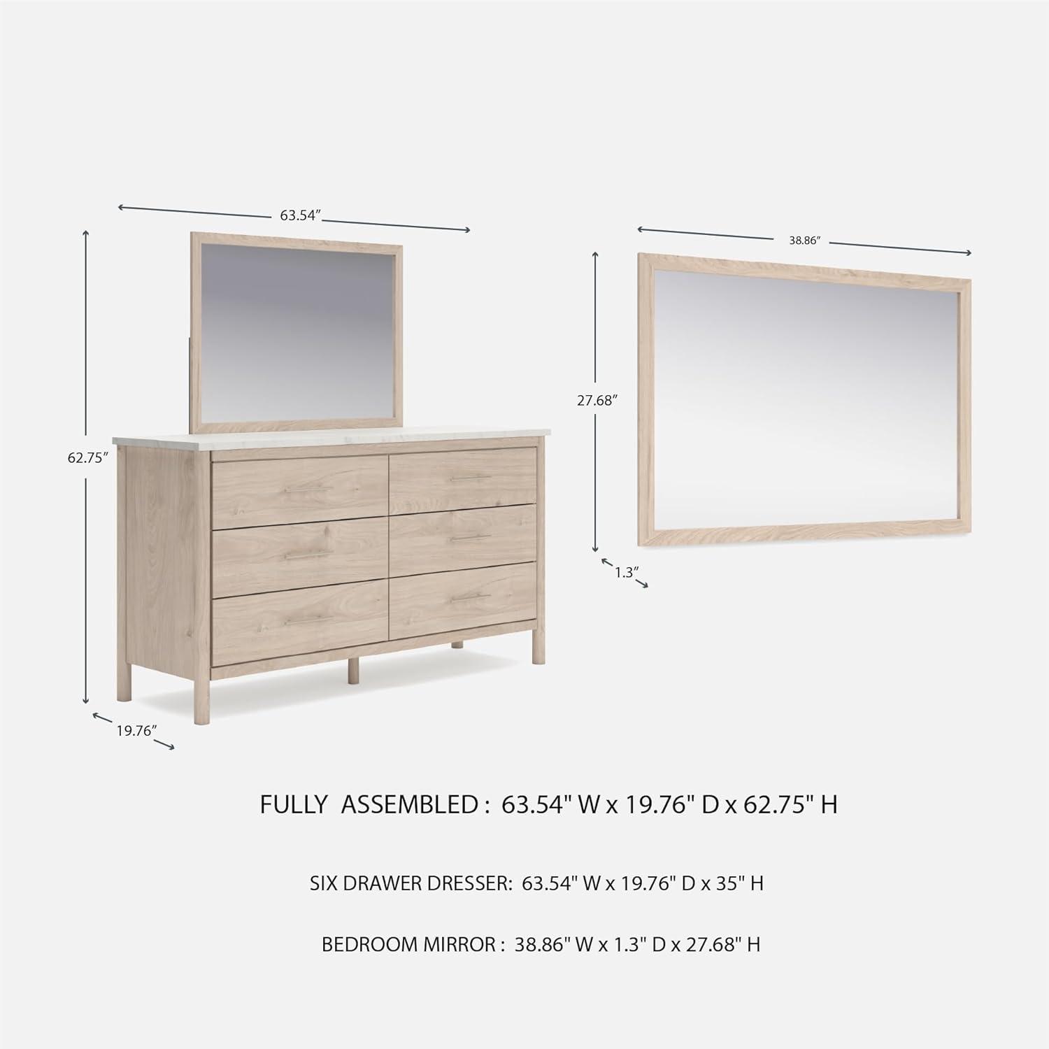 imageSignature Design by Ashley Cadmori Retro Panel Bed Foundation or Box Spring Needed King Dark BrownNatural Brown