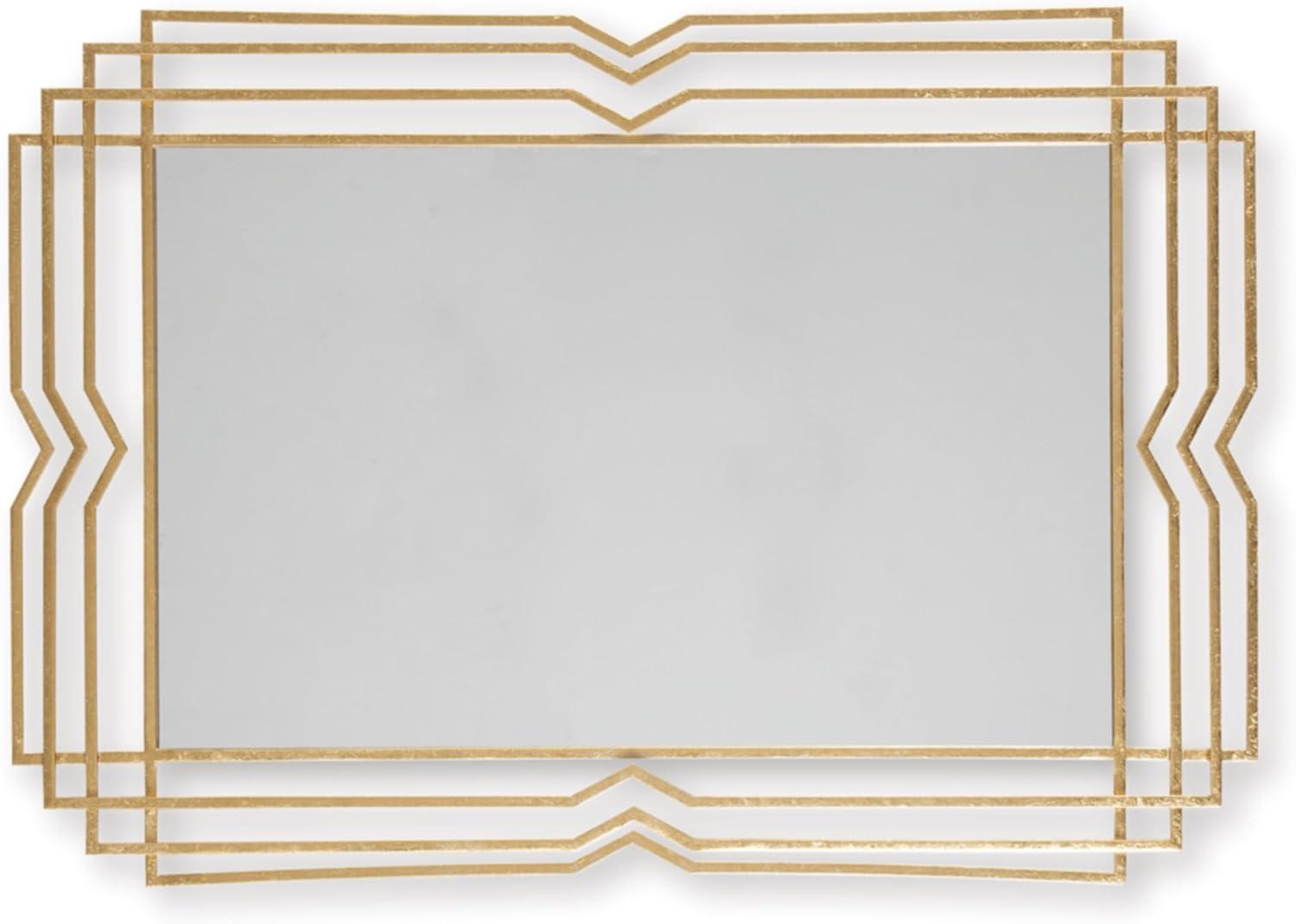 imageSignature Design by Ashley Claybrook Art Deco Wall Mounted Metal Framed Accent Mirror Metallic