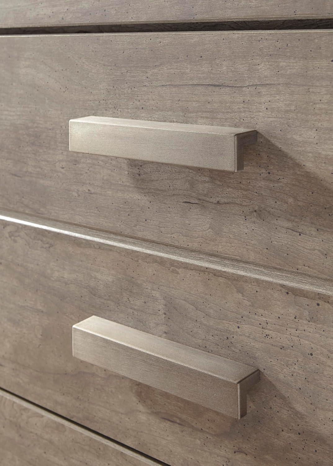 imageSignature Design by Ashley Culverbach Coastal 6Drawer Dresser and Mirror with AntiTipping Restraint Gray5 Drawer Chest