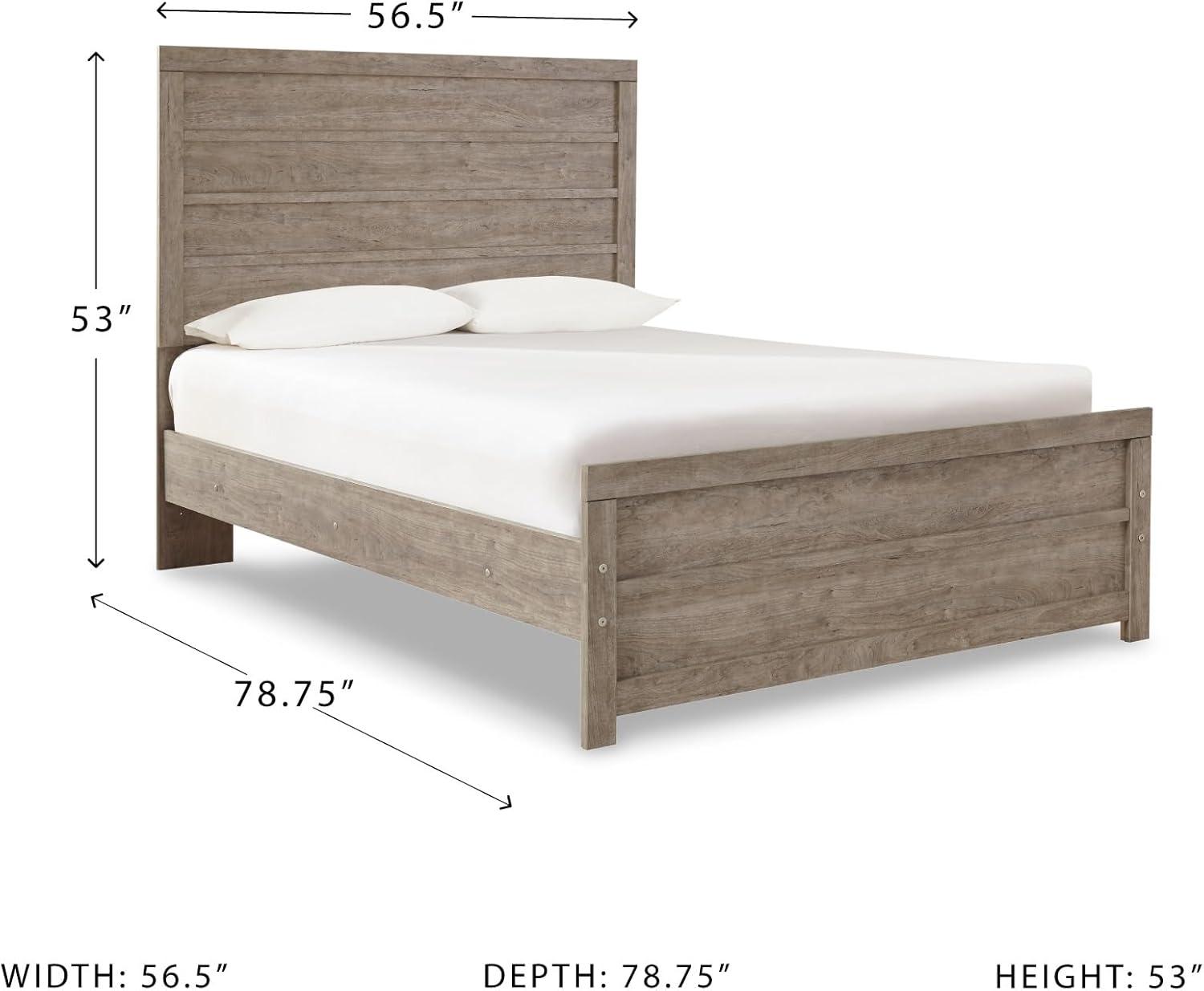 imageSignature Design by Ashley Culverbach Coastal 6Drawer Dresser and Mirror with AntiTipping Restraint GrayFull Panel Bed