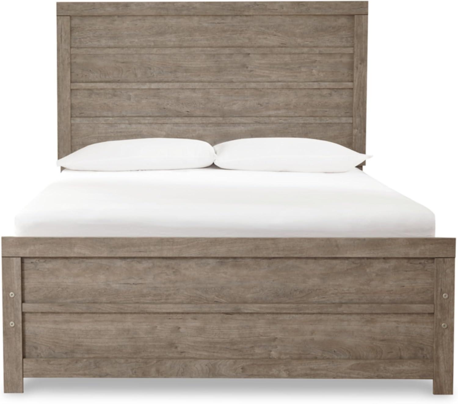 imageSignature Design by Ashley Culverbach Coastal 6Drawer Dresser and Mirror with AntiTipping Restraint GrayFull Panel Bed