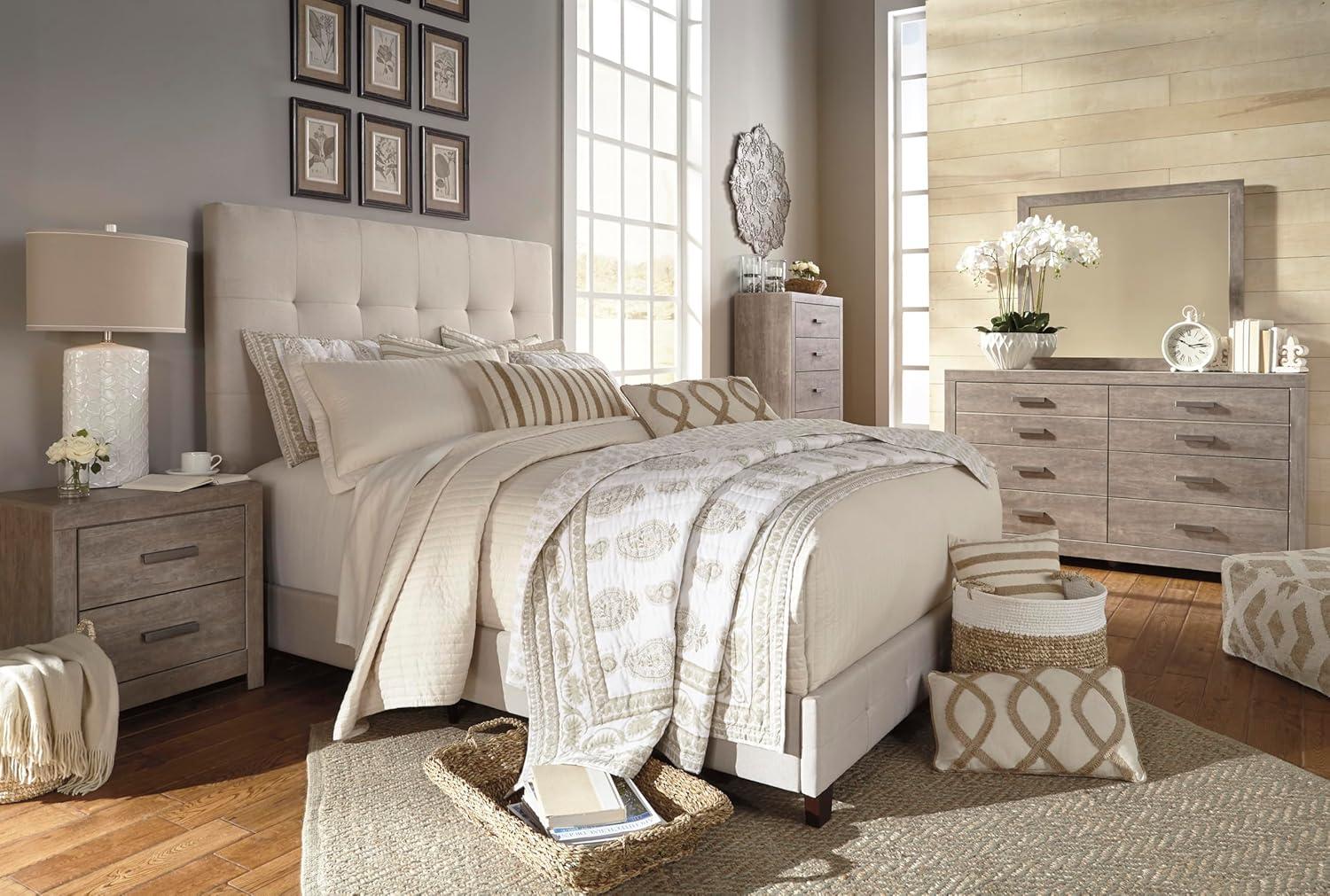 imageSignature Design by Ashley Culverbach Coastal 6Drawer Dresser and Mirror with AntiTipping Restraint GrayNight Stand