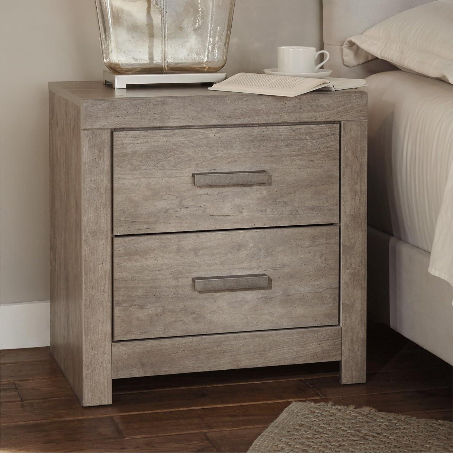 imageSignature Design by Ashley Culverbach Coastal 6Drawer Dresser and Mirror with AntiTipping Restraint GrayNight Stand